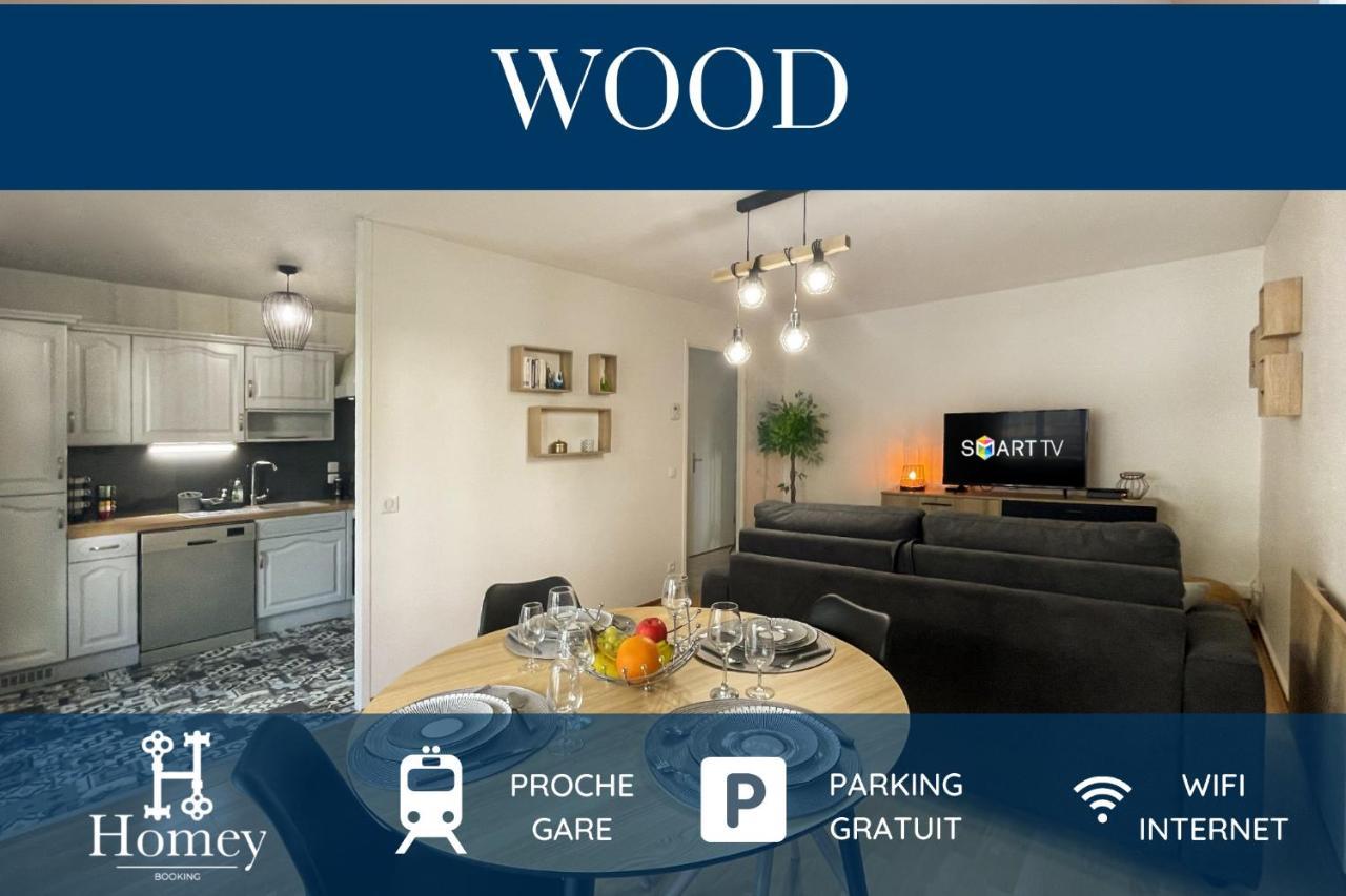 Homey Wood - New - Appartement Avec Une Chambre - Parking Prive Gratuit - Balcon Prive - A 5 Min De La Gare Pour Rejoindre Geneve Annemasse Exteriör bild