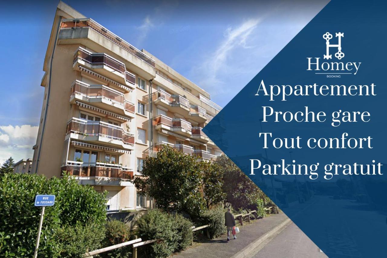 Homey Wood - New - Appartement Avec Une Chambre - Parking Prive Gratuit - Balcon Prive - A 5 Min De La Gare Pour Rejoindre Geneve Annemasse Exteriör bild